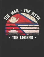 The Man The Myth The Legend: Nepal Flag Sunset Personalized Gift Idea for Nepalese Coworker Friend or Boss 2020 Calendar Daily Weekly Monthly Planner Organizer 1673506577 Book Cover