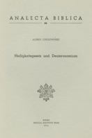 Heiligkeitsgesetz Und Deuteronomium: Eine Vergleichende Studie 8876530665 Book Cover