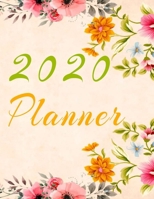 2020 Planner Weekly and Monthly Jan 1, 2020 to Dec 31, 2020 year planner Trendy Floral Botanical Garden Pink Orange Yellow turquoise flowers Cover day by day scheduler agenda Weekly & Monthly Planner  1677318147 Book Cover