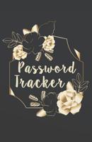 Password Tracker: Black Floral Cover Password Organizer with Table of Contents (Floral Design Cover) 5.5x8.5 Inches 1092804579 Book Cover