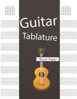 Guitar Tablature Music Paper: Guitar Chords for Beginners Music Theory Manuscript Paper 1080923896 Book Cover