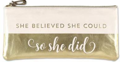She Believed She Could So She Did Pencil Pouch (accessories case, faux leather)