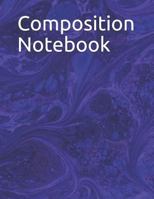 Composition Notebook: Blue Abstract Pattern Composition Notebook 100 pages College Ruled 8.5" x 11" 1720188971 Book Cover