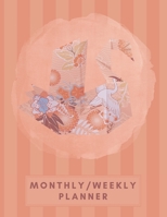 Monthly/Weekly Planner: Striped Orange Japanese Origami Swan Weekly Planner + Monthly Calendar Views 12 Month Agenda Planner Gift For Swan Lovers 1676076301 Book Cover