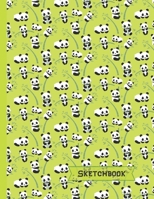 Pandas Sketchbook: Panda Gifts: Blank Drawing Paper Sketch Book: Large Notebook for Doodling or Sketching 8.5 x 11 1706339291 Book Cover