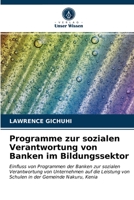 Programme zur sozialen Verantwortung von Banken im Bildungssektor 6203691585 Book Cover