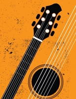 Grunge Orange Guitar Tabulature Book: Blank Guitar Tab Paper Seven 6-Line Staves 100 Pages 8.5x11 1086898834 Book Cover