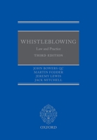 Whistleblowing: Law & Practice 0198788037 Book Cover