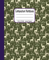 Composition Notebook: 7.5x9.25 Wide Ruled | Merry Christmas Reindeers 1678531677 Book Cover