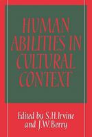 Human Abilities in Cultural Contexts 0521142113 Book Cover