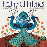 Feathered Friends 2023 Mini Wall Calendar by Geninne Zlatkis | Compact 7" x 14" Open | Amber Lotus Publishing 1631368524 Book Cover