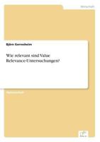 Wie Relevant Sind Value Relevance-Untersuchungen? 3838675622 Book Cover