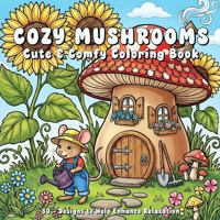 Cozy Mushrooms Cute & Comfy Coloring Book: 50 - Designs to Help Enhance Relaxation B0GHSL7WZ1 Book Cover