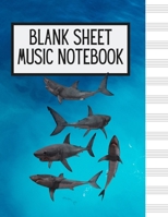 Blank Sheet Music Notebook: Music Manuscript Staff Paper for Musicians (108 pages, 12 staves per page) 1700464418 Book Cover