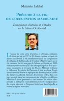 Prélude à la fin de l'occupation marocaine (en arabe): Compilation d'articles et d'études sur le Sahara Occidental (Harmattan Rasd) (Arabic Edition) 2343155879 Book Cover