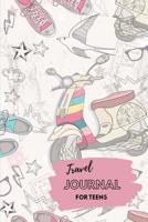 Travel Journal For Teens: Pink Scooter Themed Vacation Notebook 1073427463 Book Cover