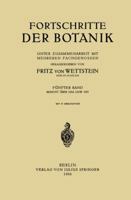 Fortschritte Der Botanik: Funfter Band 3642905730 Book Cover