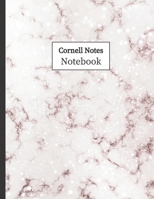 Cornell Notes Notebook: Cornell Ruled Paper - Note Taking System for School College University: 8.5 x 11 108 Pages, Pretty Rose Marble 1688254196 Book Cover