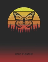 Daily Planner: Butterfly | 2020 - 2021 Daily Planner For 1 Year Of Planning | Retro Vintage Sunset Cover | January 20 - December 20 | Organizer ... | Plan Days, Set Goals & Get Stuff Done 1692287427 Book Cover