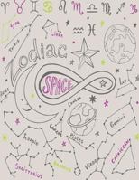 Zodiac space: Zodiac space on grey cover and Dot Graph Line Sketch pages, Extra large (8.5 x 11) inches, 110 pages, White paper, Sketch, Draw and Paint 1723495301 Book Cover