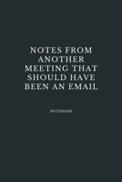 Notes From Another Meeting That Should Have Been An Email: Blank Gratitude journal: Notes From Another Meeting That Should Have Been An Email: Blank Gratitude journal 1672272017 Book Cover