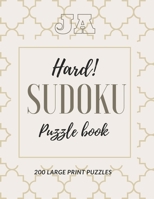 hard sudoku puzzle book: 200 large print puzzle book for adult B08MSLXPQ9 Book Cover