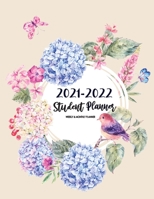 Student Planner 2021 - 2022: Academic planner July 2021 - June 2022,Yearly Calendar Planner,12 Month Monthly and Weekly, Assignment , Grade, Homework ... Lesson Plan Book and Agenda, Flower Cover B098369CTH Book Cover