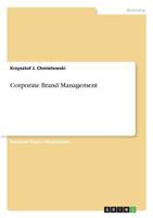 Corporate Brand Management 3668391505 Book Cover