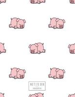 Notebook: Cute pig cover and Dot Graph Line Sketch pages, Extra large (8.5 x 11) inches, 110 pages, White paper, Sketch, Draw and Paint (Cute pig notebook) (Volume 1) 1723541095 Book Cover