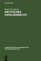 Deutsches Familienrecht 3111165914 Book Cover