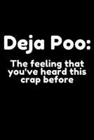 Deja Poo: Funny Poop Notebook Journal, Daily Bowel Movement Tracker, Health Logbook, Record Your Daily Food Income, Funny Gift (120 Pages, 6" x 9") 167285685X Book Cover