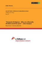Benjamin Bridgman - Why Are Ethnically Divided Countries Poor - Eine Analyse 3640945093 Book Cover