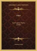 Odes: And Fugitive Poetry (1830) 1169553850 Book Cover