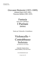 Fantasia I Puritani Duetto For Double Bass and Cello - Soloists Part (Cello and Bass soloists) 183812876X Book Cover