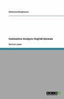 Contrastive Analysis: English-German 3640441702 Book Cover