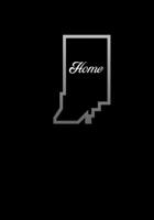 Indiana HOME Composition Notebook: (7x10 120-Page College-Ruled State Outline with HOME in Center) 1651850054 Book Cover