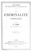 La Criminalit� Compar�e 153492194X Book Cover
