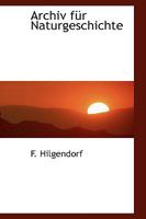 Archiv für Naturgeschichte 110335566X Book Cover