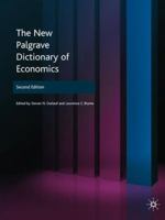 The New Palgrave Dictionary of Economics 0230226426 Book Cover