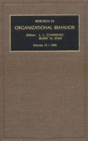 Research in Organizational Behaviour, Volume 13 1559381981 Book Cover