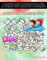 Picnic Day Activity Books: Match, Gaming, Stove, Badminton, Ice Bucket, Soda, Trailer, Meat For Girls 4-7 Picture Quiz Words Activity Coloring Book 40 Fun B087SFTB8V Book Cover