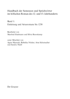 Handbuch Der Sentenzen Und Sprichworter Im Hofischen Roman Des 12. Und 13. Jahrhunderts (German Edition) 3110207427 Book Cover