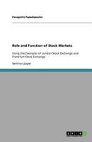 Role and Function of Stock Markets 3640889630 Book Cover