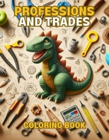 PROFESSIONS AND TRADES, COLORING BOOK: Join the dinosaurs with 125 coloring pages for children ages 4-12 B0CSCSFTSL Book Cover
