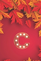 C: Monogram Initial C Notebook for Women, Girls and School, Autumn Leaves 8.5 x 11 Paperback 1677407999 Book Cover