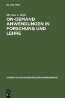 On-Demand Anwendungen in Forschung Und Lehre 3899494636 Book Cover