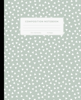 Composition Notebook: Pretty Pastel Green And White Triangles, 7.5" x 9.25", Wide Ruled, 110 Pages 1661779778 Book Cover