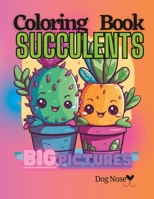 Succulent Large Print Coloring Book For kids: Large Print Simple Succulent Coloring Pages B0C92465DT Book Cover