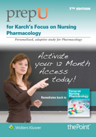 PrepU for Karch’s Focus on Nursing Pharmacology 1496349946 Book Cover