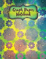 Graph Paper Notebook: Watercolor Yellow Green Mandala Square 5x5 Square Grid 1723900109 Book Cover